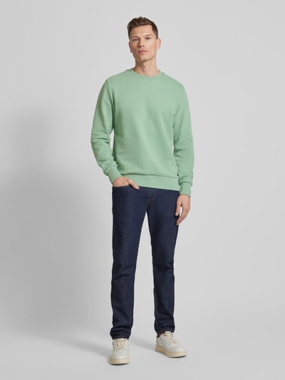 Mazine Sweatshirt mit Label-Stitching Modell 'Burwood' Gruen 1
