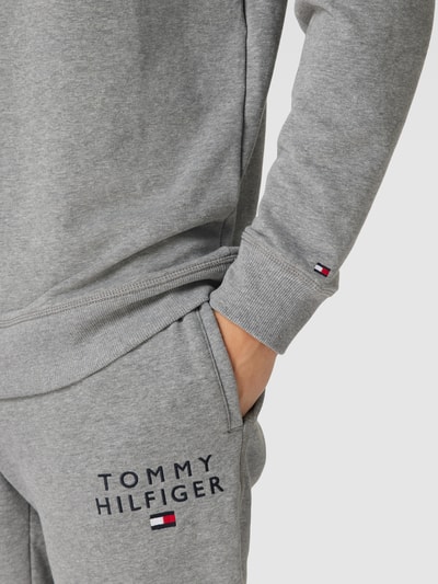 Tommy Hilfiger Bluza z prążkowanymi wykończeniami model ‘TRACK TOP HWK’ Średnioszary melanż 3