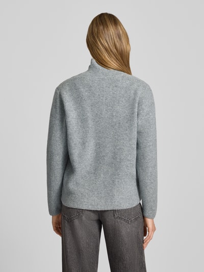 ICHI Regular fit gebreid jack met opstaande kraag, model 'IHDUCIE' Middengrijs - 5