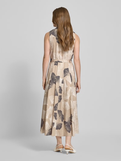 Stefanel Linnen jurk met tailleriem Beige - 5