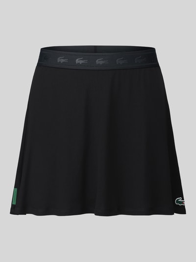 Lacoste Sport Rozkloszowana sportowa spódnica z detal z logo Czarny 2