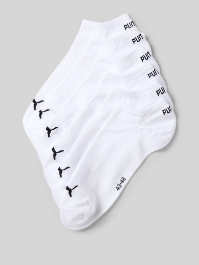 Productfoto, Socken aus Baumwoll-Mix im 6er-Pack van PUMA, wit met zwarte details, Heren sokken, gladde textuur