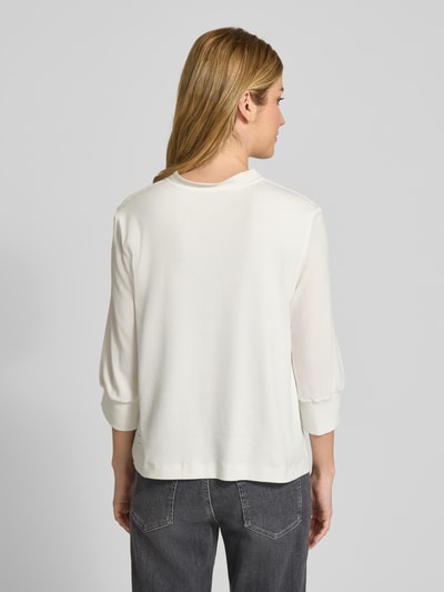 Marc Cain Blouse met V-hals en 3/4-mouw Offwhite - 5