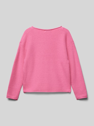 Tom Tailor Pullover mit Rundhalsausschnitt aus Viskose Pink 3