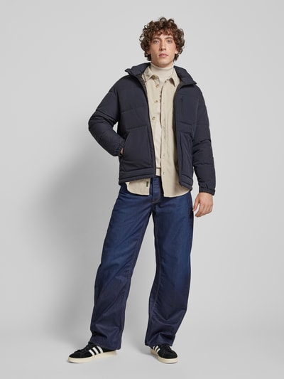 Jack & Jones Gewatteerd jack met ritszakken, model 'OTTO' Marineblauw - 1