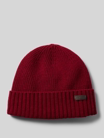 Barbour Beanie van wolmix, model 'CARLTON' Rood - 1