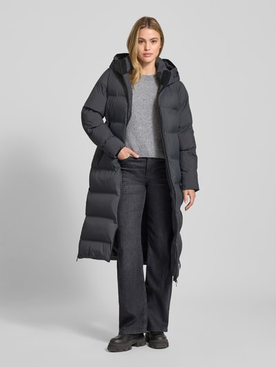 khujo Steppmantel mit Label-Patch Modell 'Larea' Anthrazit 1