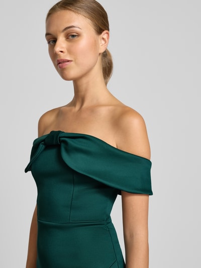 Lipsy Off-Shoulder-Kleid mit Gehschlitz Dunkelgruen 3