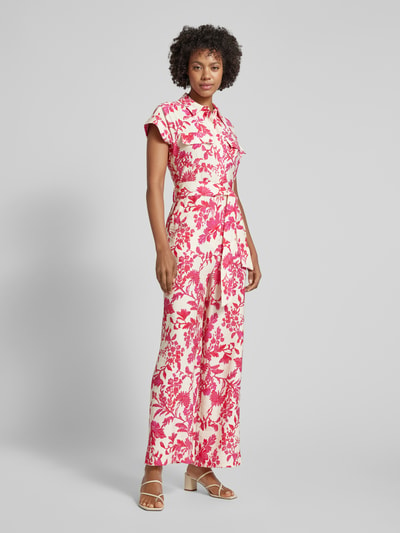 Mango Jumpsuit mit Allover-Print Modell 'ECUADOR' Rot 1