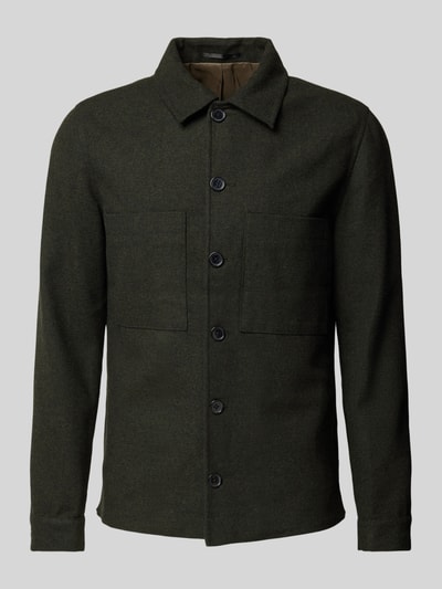 Jack & Jones Premium Overhemdjack met knoopsluiting, model 'WINTER' Olijfgroen - 2