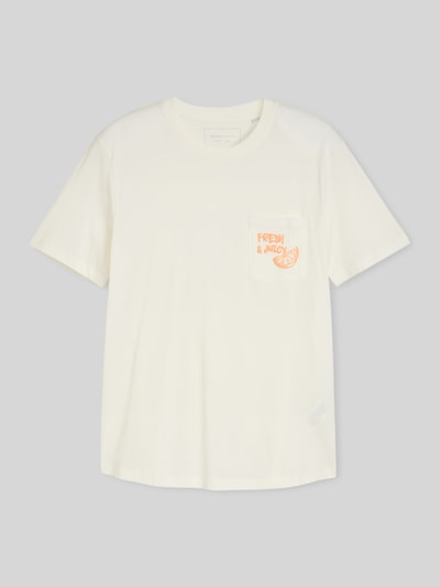Tom Tailor Denim Regular Fit T-Shirt aus reiner Baumwolle Weiss 2