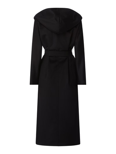 Max Mara Studio Wollmantel aus Schurwolle mit Taillengürtel Modell 'Venaco' Black 3