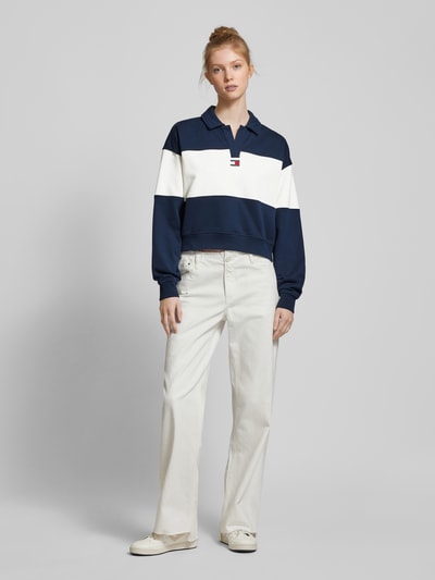 Tommy Jeans Sweatshirt mit V-Ausschnitt Marine 1