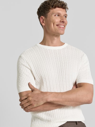 Strellson Regular Fit T-Shirt aus reiner Baumwolle Modell 'ADRIAN-TC' Offwhite 3