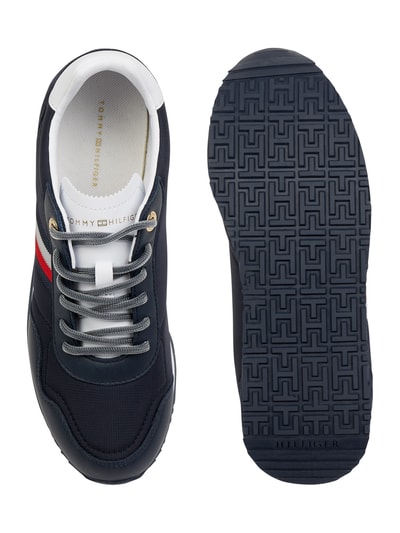 Tommy Hilfiger Sneaker van leer en textiel Donkerblauw - 5