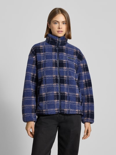 Review Kurtka polarowa ze stójką i detalem z logo Granatowy 4