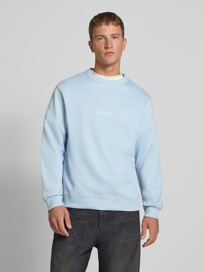 Jack & Jones Sweatshirt met ronde hals en labelstitching Lichtblauw - 4