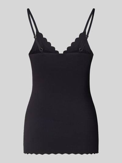 Produktfoto, Unterhemd mit herausnehmbaren Pads von Skiny, czarny kolor, dopasowany krój, mieszanka materiałów z dodatkiem streczu, falisty brzeg, regulowane ramiączka