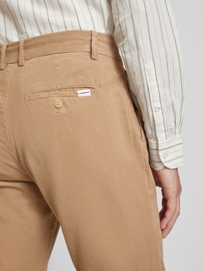 Lindbergh Regular Fit Cordhose mit Gürtelschlaufen Sand 3