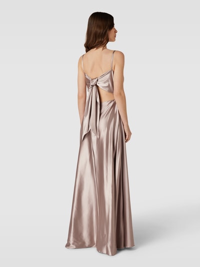 Laona Abendkleid mit Spaghettiträger Taupe 5