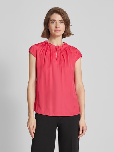 comma Bluse mit Schlüsselloch-Ausschnitt Pink 4