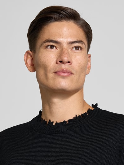 Don´t Waste Culture Sweatshirt mit gerippten Abschlüssen Modell 'Ilari' Black 3