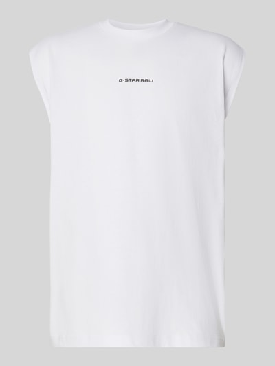 G-Star Raw Tanktop met labelprint, model 'Boxy' Wit - 2