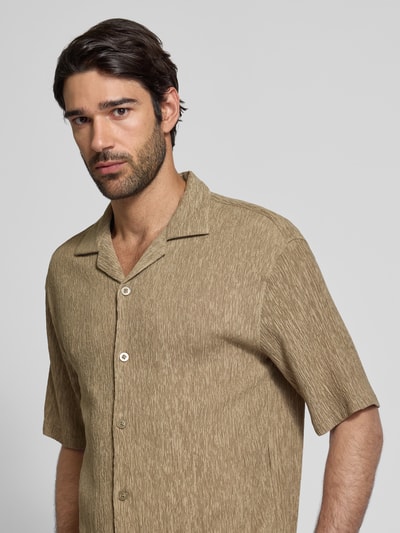 JAKE*S STUDIO MEN Regular Fit Freizeithemd mit Reverskragen Beige 3