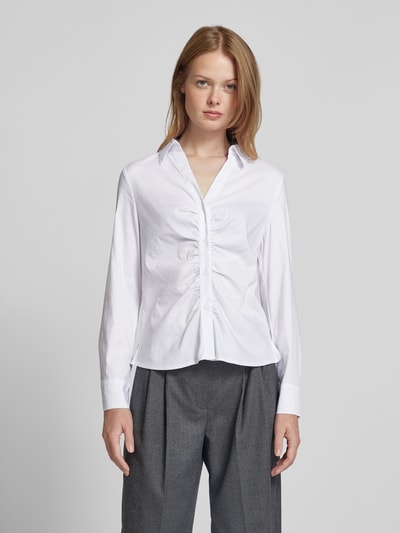 Zero Overhemdblouse met V-hals Wit - 4