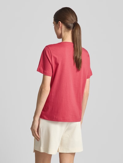 Tom Tailor Regular Fit T-Shirt aus reiner Baumwolle Pink 5