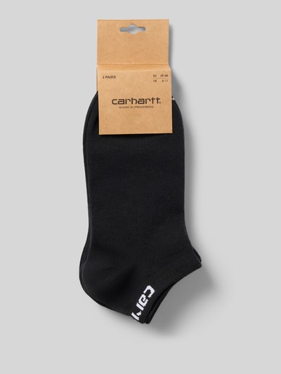 Produktfoto, Sneakersocken mit Label-Detail im 3er-Pack van Carhartt Work In Progress, heren, katoenmix met stretch, nauwsluitend, set van 3, zwart, labeldetail