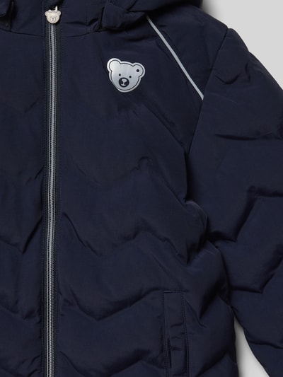 Steiff Gewatteerd jack met labeldetails Marineblauw - 2