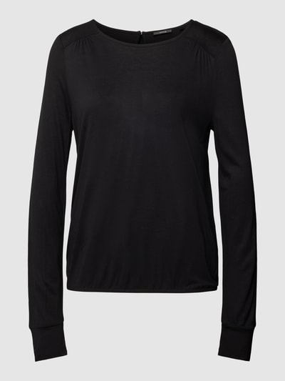 OPUS Longsleeve mit Rundhalsausschnitt Modell 'Sutha' Black 2