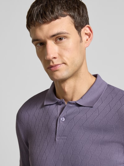 JOOP! Collection Regular Fit Poloshirt aus reiner Baumwolle Modell 'Bianco' Purple 3