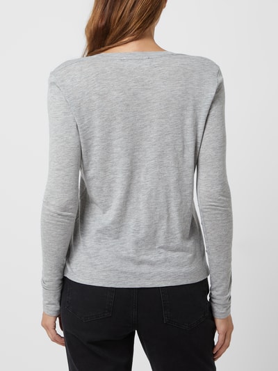 American Vintage Longsleeve mit Rundhalsausschnitt Silber Melange 5
