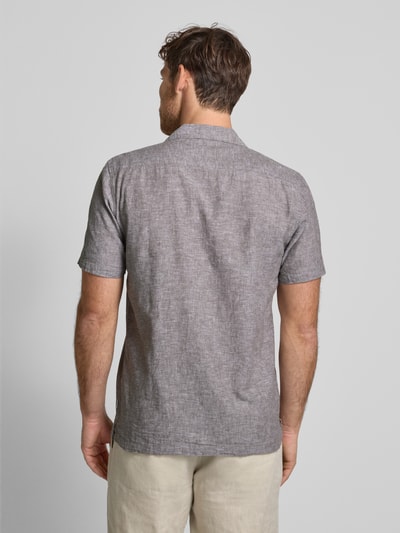 Lindbergh Relaxed Fit Leinenhemd mit 1/2-Arm Mittelbraun 5