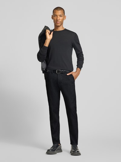 Selected Slim fit chino van katoenmix model 'MILES' Antraciet - 1