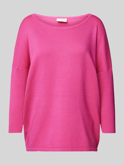 FREE/QUENT Strickpullover in unifarbenem Design Modell 'JONE' Pink 2