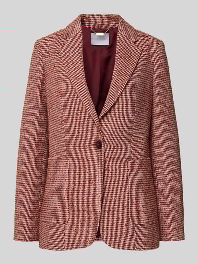 Rich & Royal Regular Fit Blazer mit Reverskragen Bordeaux 2