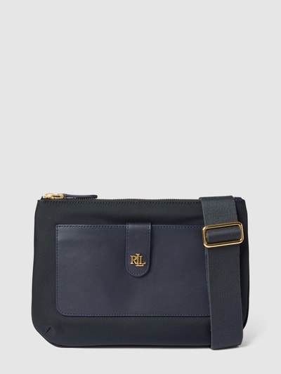 Lauren Ralph Lauren Schoudertas met leren details, model 'JAMEY 27' Marineblauw - 2