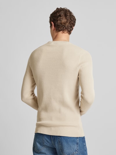 Only & Sons Strickpullover mit Rundhalsausschnitt Modell 'PHIL' Beige 5