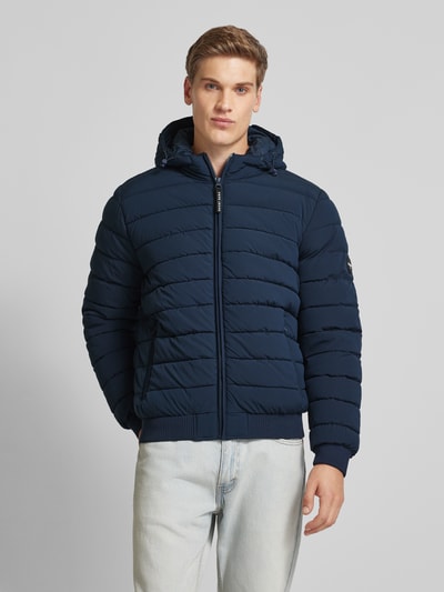 Pepe Jeans Gewatteerd jack met ritszakken, model 'Tomek' Marineblauw - 4