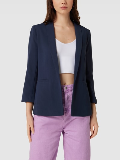 Only Blazer met strookzakken, model 'SAFRON' Marineblauw - 4