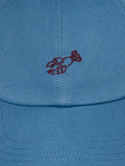 Produktfoto, Basecap aus reiner Baumwolle - Special Drop von Marc O'Polo Denim in Blau mit Optik: Unifarben, Logo- & Motiv-Stitching, Riegelverschluss