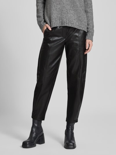 Cambio Stoffhose in Leder-Optik Modell 'EDEN' Black 4
