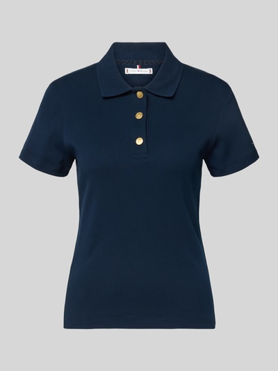 Tommy Hilfiger Slim Fit Poloshirt aus reiner Baumwolle Marine 2