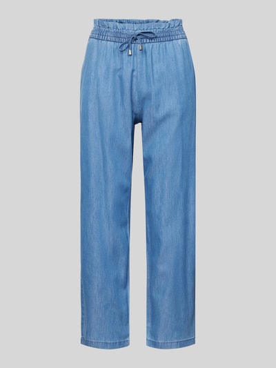Only Spodnie z wysokim stanem z imitacji denimu model ‘BEA LIFE’ Jeansowy niebieski 2