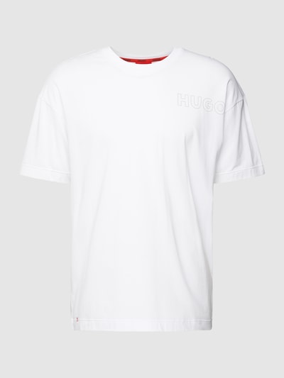 HUGO T-Shirt mit Label-Print Modell 'Unite' Offwhite 2