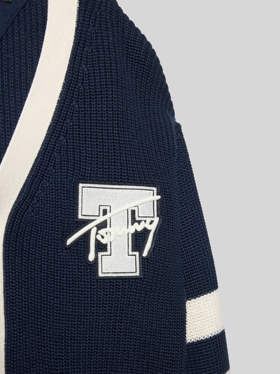 Tommy Hilfiger Teens Relaxed Fit Strickjacke aus reiner Baumwolle Marine 2