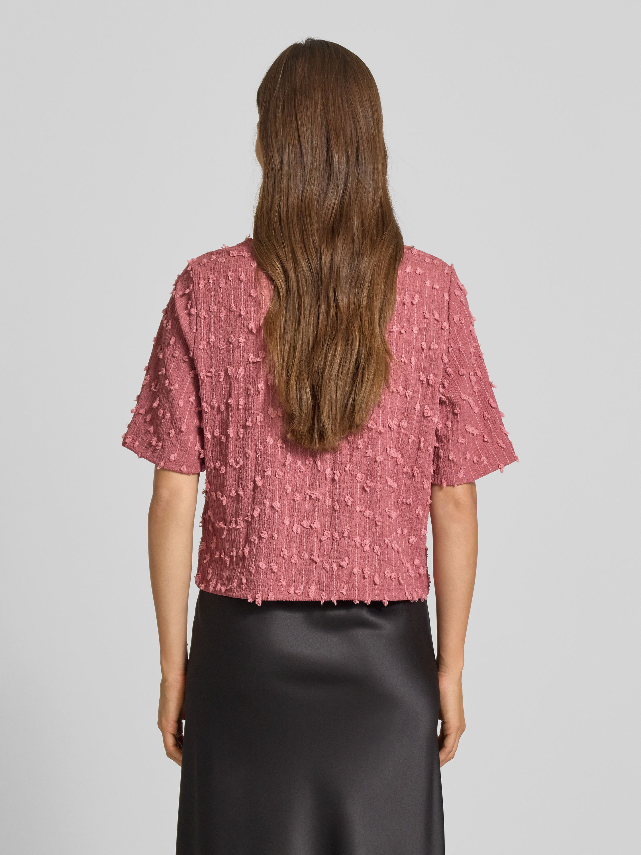 Jake*s Collection T-Shirt mit Zierbesatz Altrosa 5